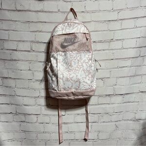 Nike Elemental Backpack School Travel Gym Pink Cheebra Print Dual Zip